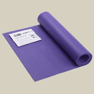 Yoga Mat With Yoga Posture Poster - Blue 0.25in X 24in X 68in