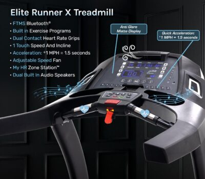 3G Cardio Elite Runner X Treadmill with FTMS Bluetooth®