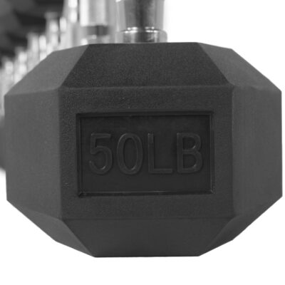 550 LB (5-50 LB) RUBBER DUMBBELL SET